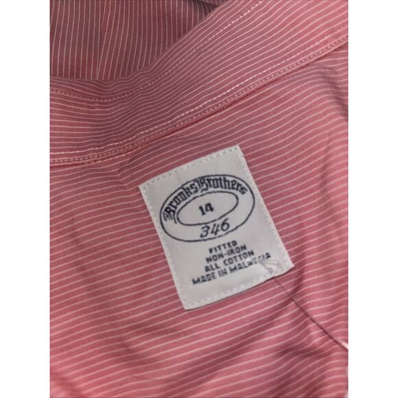 Brooks Brothers 346 100% Cotton 3/4 Sleeve Button Up Top Size 14 - Picture 8 of 8